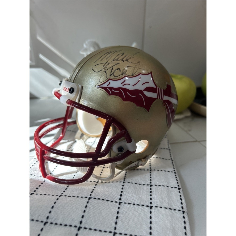 MARK RICHT AUTOGRAPHED SIGNED FSU MINI Helmet.‎ Riddle 3 5/8 Seminoles Florida